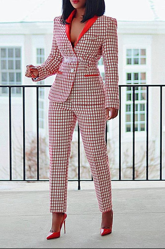 Heidi-Mode | Kariertes Lässiges Blazer Anzug
