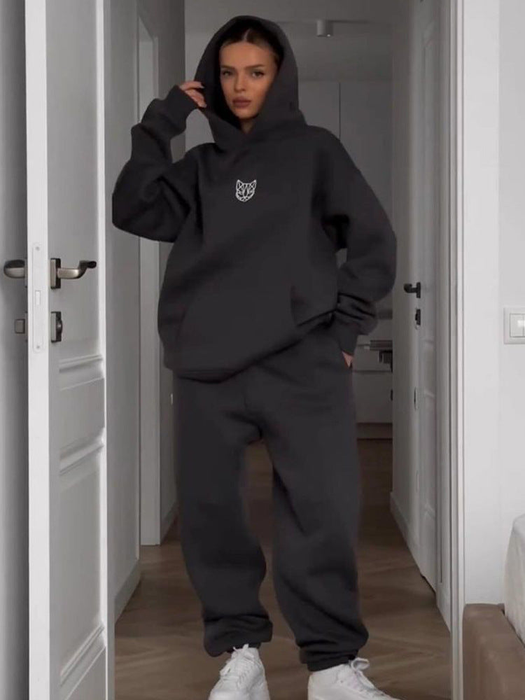 Damen Oversized Hoodie mit lässigen Hosen Heidi-Mode