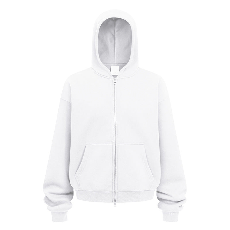 Damen entspannte Kapuzenjacke aus weichem Sweatmaterial mit praktischen Seitentaschen Heidi-Mode