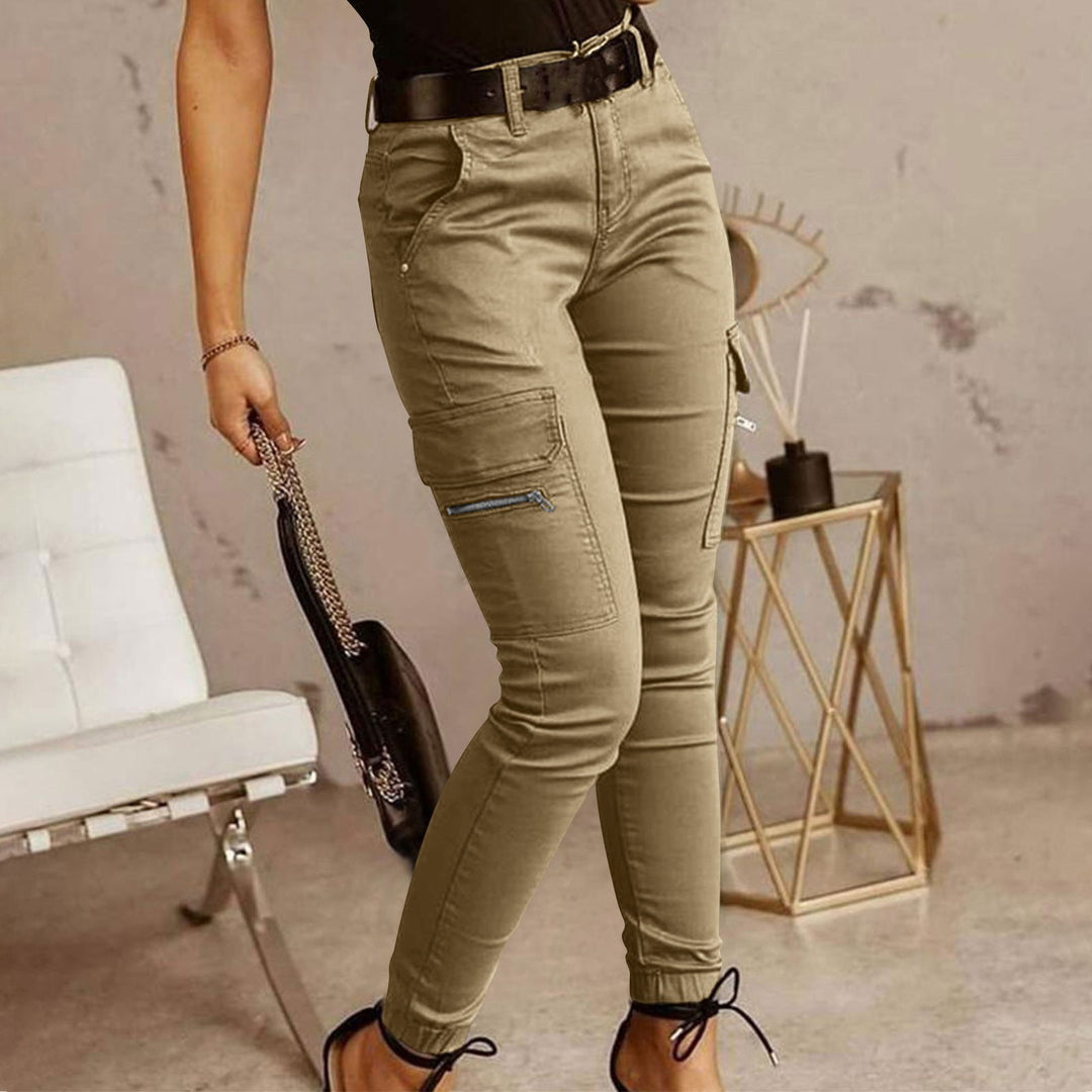 Damen Cargo-Hose mit figurbetontem Schnitt und vielen praktischen Taschen Heidi-Mode