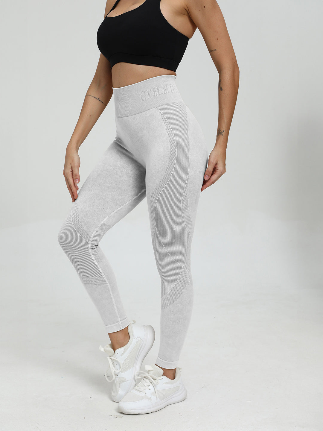Damen Hochwertige Sportleggings mit hohem Bund Heidi-Mode