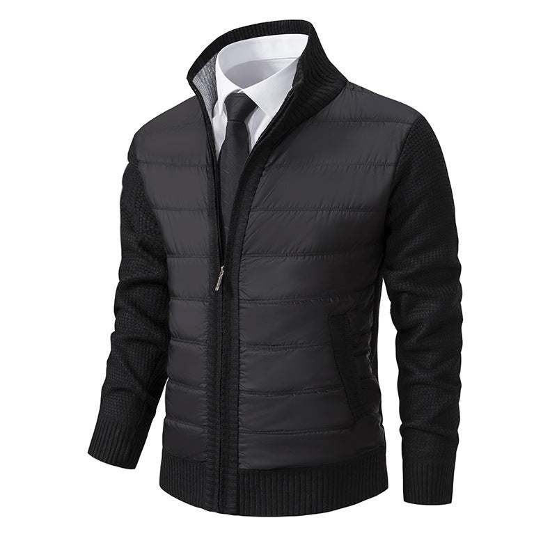Herren Übergangsjacke mit hochabschließendem Kragen und atmungsaktiven Einsätzen Heidi-Mode