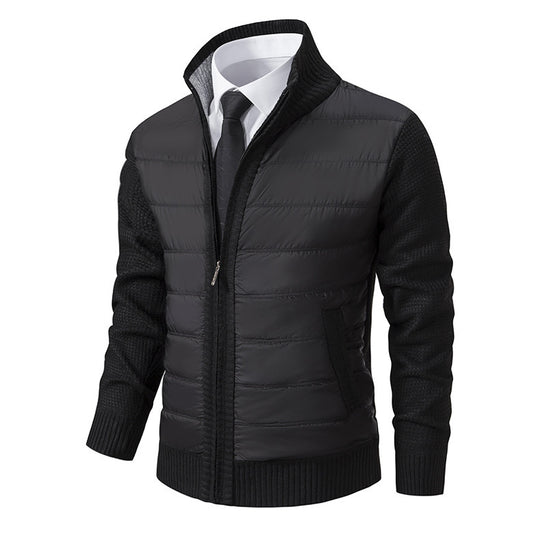 Herren Übergangsjacke mit hochabschließendem Kragen und atmungsaktiven Einsätzen Heidi-Mode