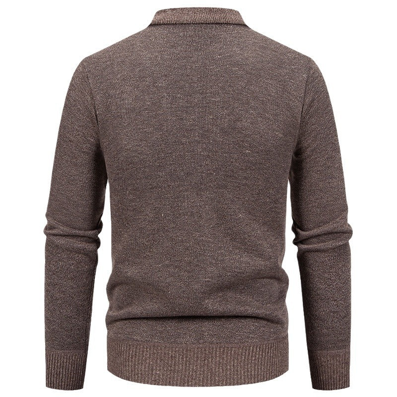 Herren stilvolle Strickjacke mit modernem Karomuster und praktischen Taschen Heidi-Mode