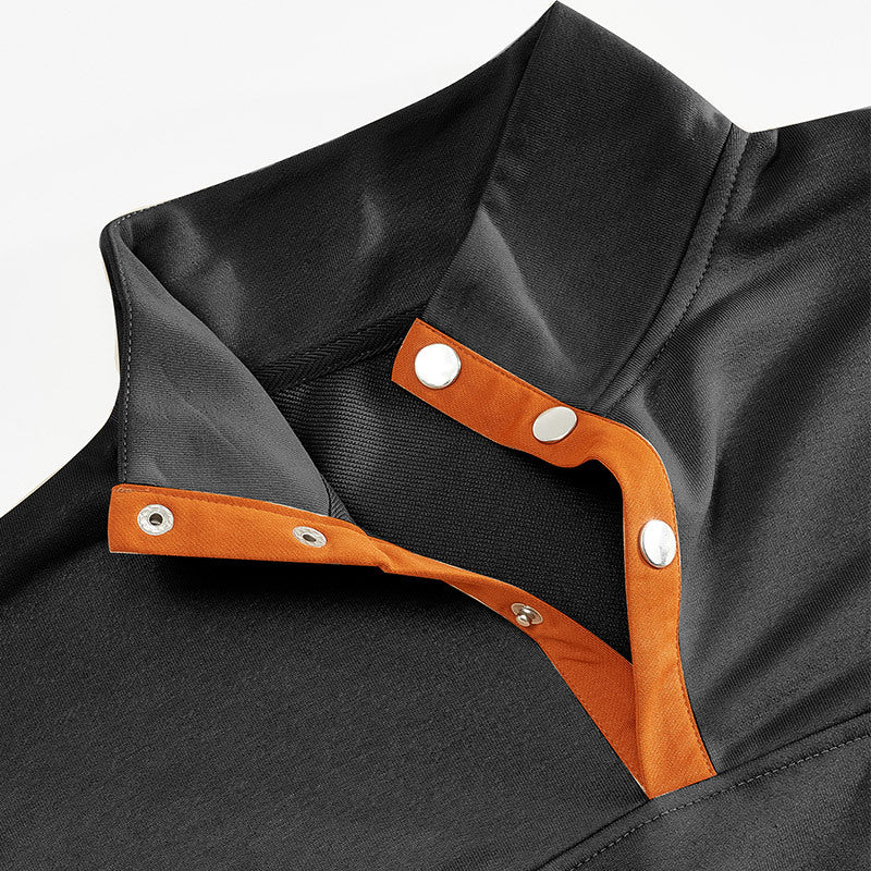 Herren modisches Sweatshirt mit Kragen details Heidi-Mode