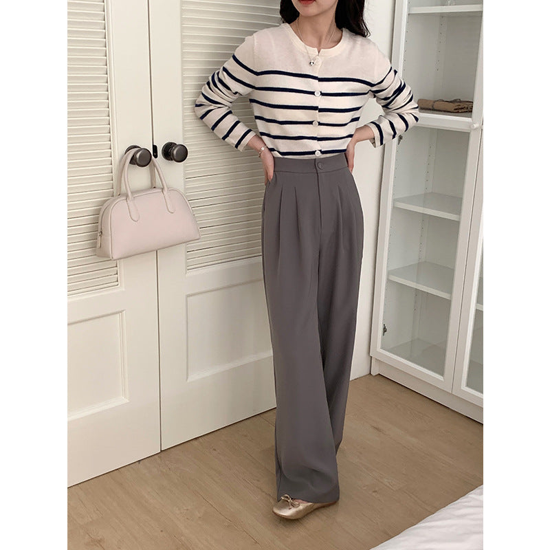 Femme Taillierte Hochtaillierte Weite Hose Heidi-Mode