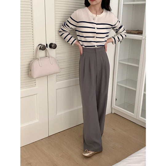 Femme Taillierte Hochtaillierte Weite Hose Heidi-Mode