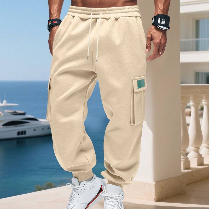 Herren Cargo-Jogginghose mit verstellbarem Kordelzug und praktischen Taschen Heidi-Mode
