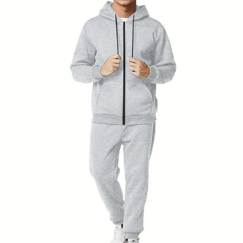 Herren Sportliches Hoodie- und Jogginganzug-Set mit praktischen Taschen und atmungsaktiven Materialien Heidi-Mode