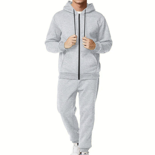 Herren Sportliches Hoodie- und Jogginganzug-Set mit praktischen Taschen und atmungsaktiven Materialien Heidi-Mode