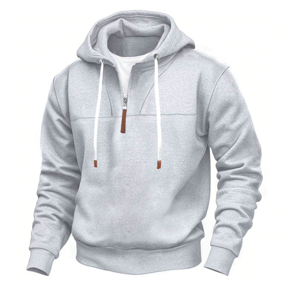 Herren Kapuzenpullover mit praktischer Reißverschlussöffnung und modernem Design Heidi-Mode