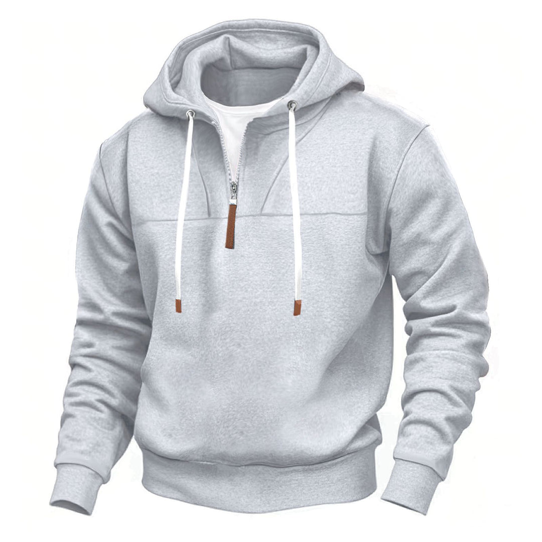 Herren Kapuzenpullover mit praktischer Reißverschlussöffnung und modernem Design Heidi-Mode