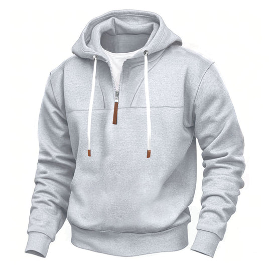 Herren Kapuzenpullover mit praktischer Reißverschlussöffnung und modernem Design Heidi-Mode
