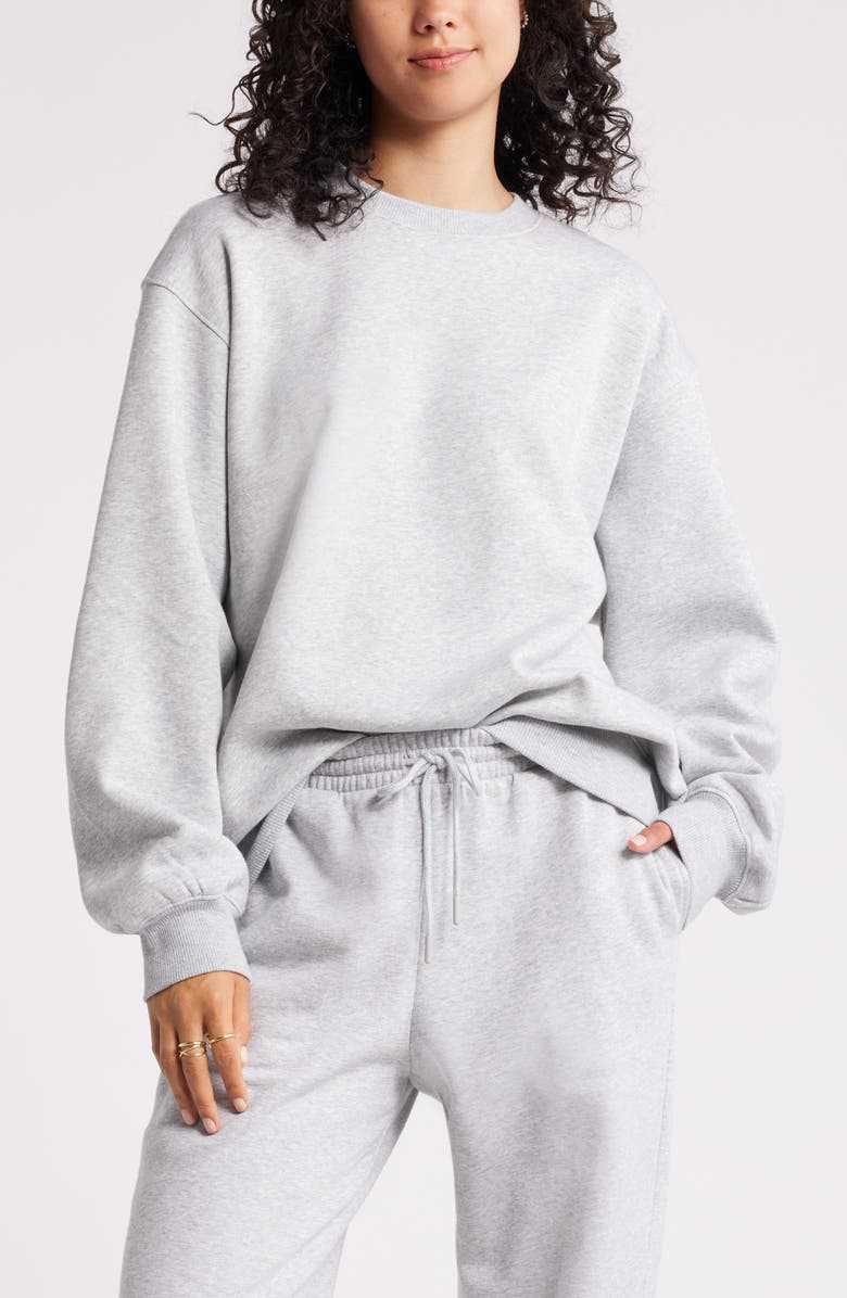 Damen entspannter Sweatshirt mit klassischem Rundhalsausschnitt Heidi-Mode