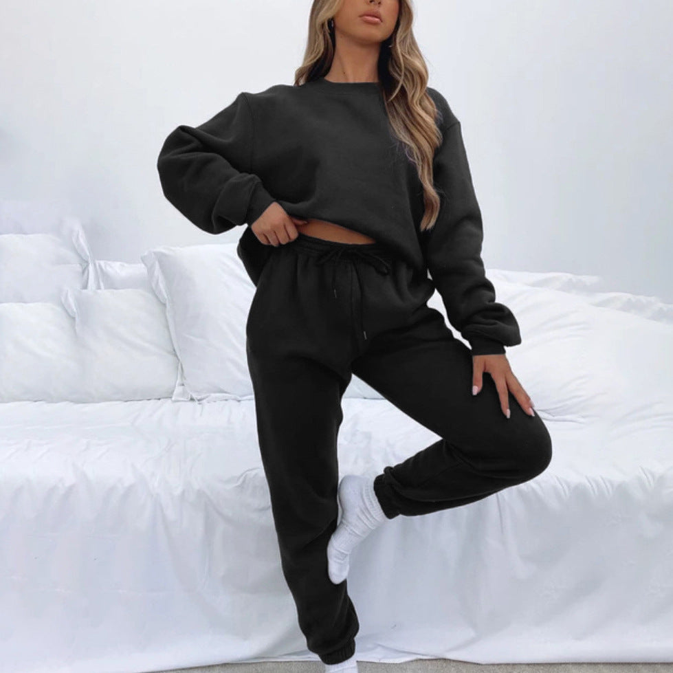 Damen angesagtes Oversized Loungewear-Set aus weichem Fleece Heidi-Mode