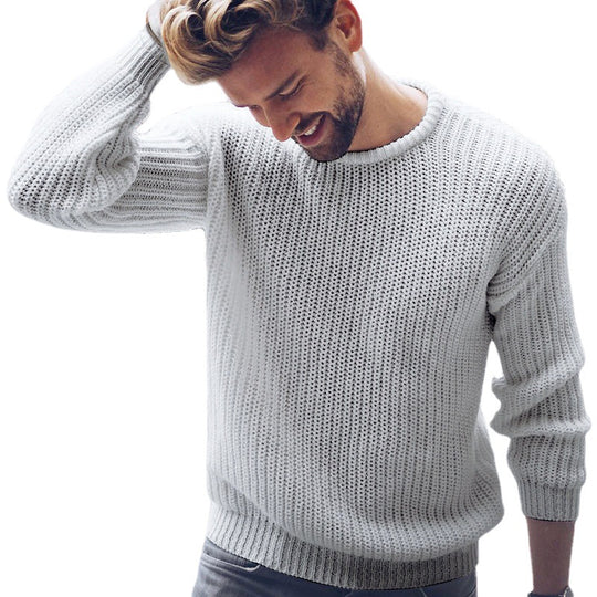 Herren lässiger Strickpullover mit modernen Strukturen Heidi-Mode