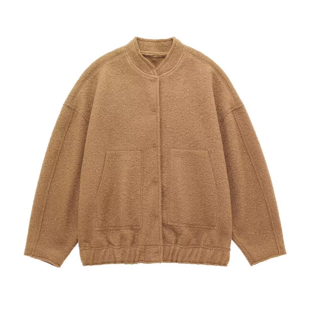 Damen Gemütliche und stylische Fleecejacke mit großen Seitentaschen Heidi-Mode