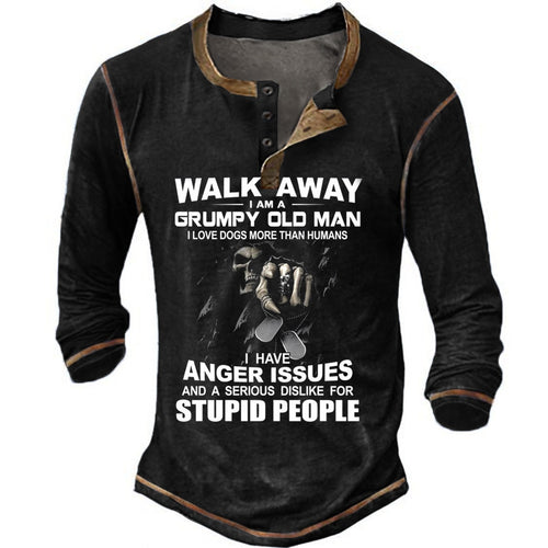 Herren Langarmshirt mit originellem Spruchdesign Heidi-Mode