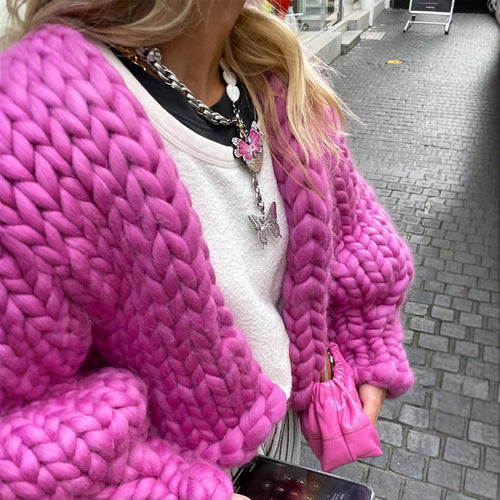 Damen Strickjacke aus kuscheligem Material Heidi-Mode