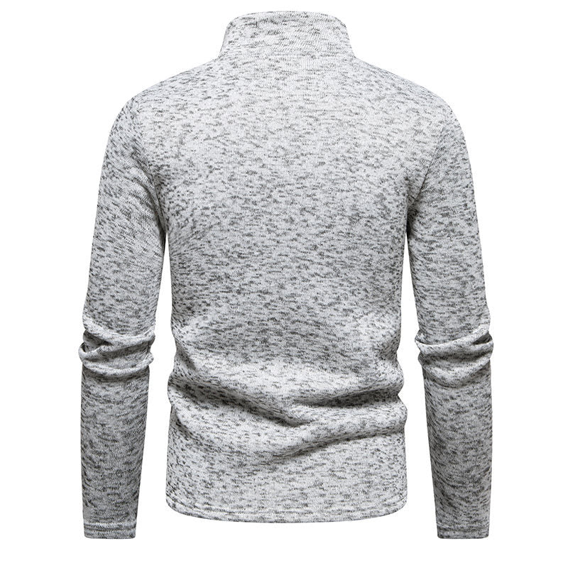 Herren Fleecejacke mit hoher Stehkragen und durchgehendem Reißverschluss Heidi-Mode