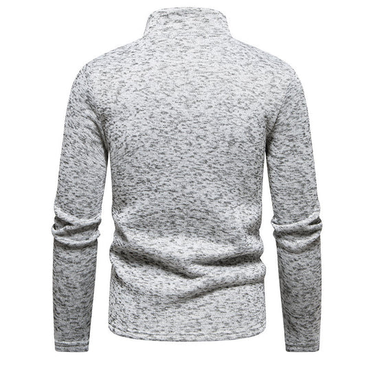 Herren Fleecejacke mit hoher Stehkragen und durchgehendem Reißverschluss Heidi-Mode