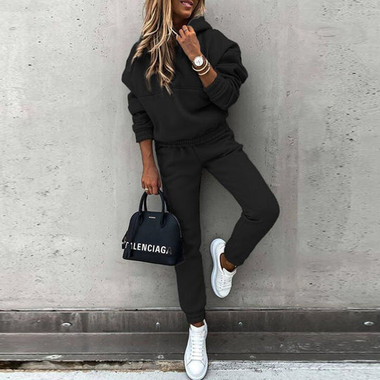 Damen Lässiges Sweatpants-Set mit Oversized-Pullover Heidi-Mode