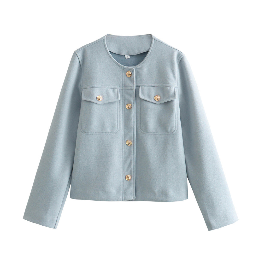 Damen moderne Jacke aus weichen Materialien mit strukturiertem Design Heidi-Mode