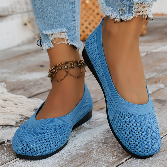 Damen bequeme Slipper aus atmungsaktivem Netzmaterial mit rutschfester Sohle Heidi-Mode
