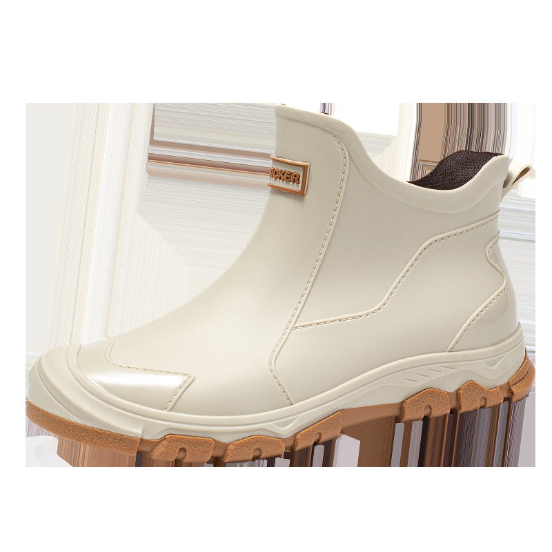 Herren wasserdichte Gummistiefel mit rutschfester Sohle und flexiblem Einstieg Heidi-Mode