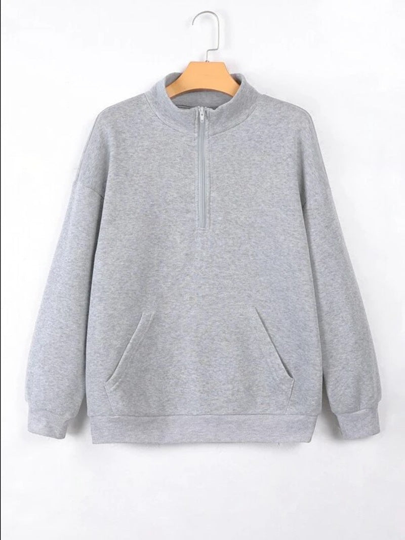 Damen bequemer Stehkragen Pullover Heidi-Mode