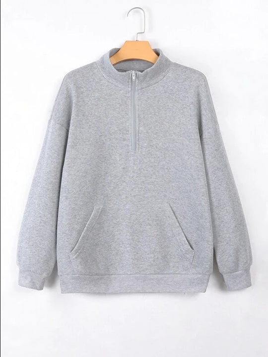 Damen bequemer Stehkragen Pullover Heidi-Mode