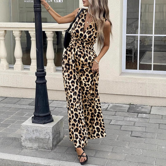Damen Jumpsuit im trendigen Leo-Muster Heidi-Mode