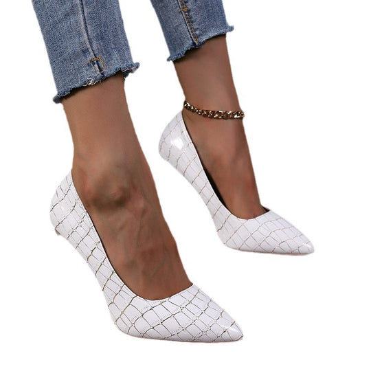 Damen High Heels mit elegantem Schlangenlederdesign Heidi-Mode