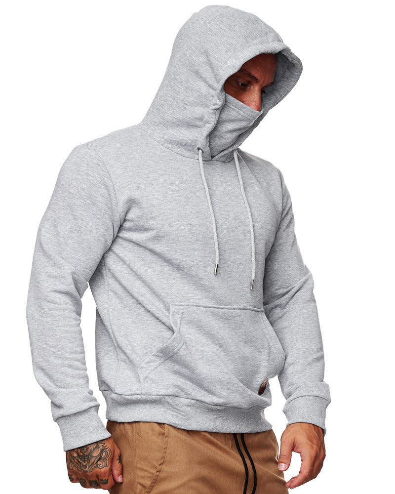 Herren Kapuzenpullover mit multifunktionalem Kragen Heidi-Mode