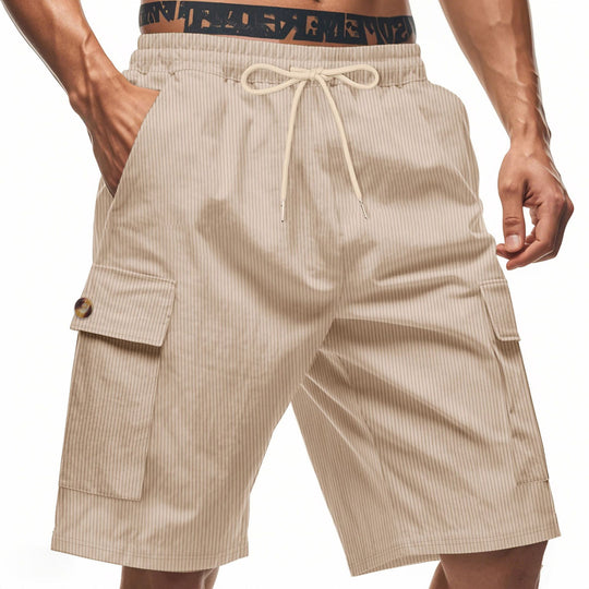Herren Cargo-Shorts mit verstellbarem Kordelzug und praktischen Seitentaschen Heidi-Mode