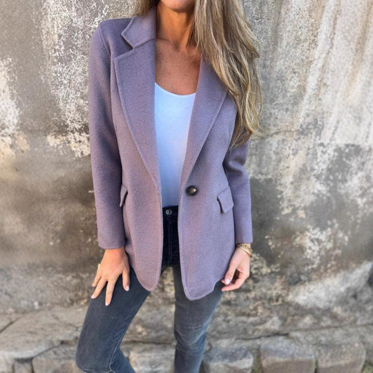 Damen Feminin Gestreifter Blazer Heidi-Mode