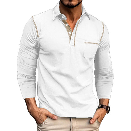 Herren Langarm Poloshirt Heidi-Mode