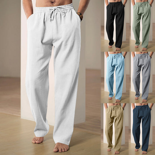 Herren Bequeme Freizeithose mit elastischem Bund und seitlichen Eingrifftaschen Heidi-Mode