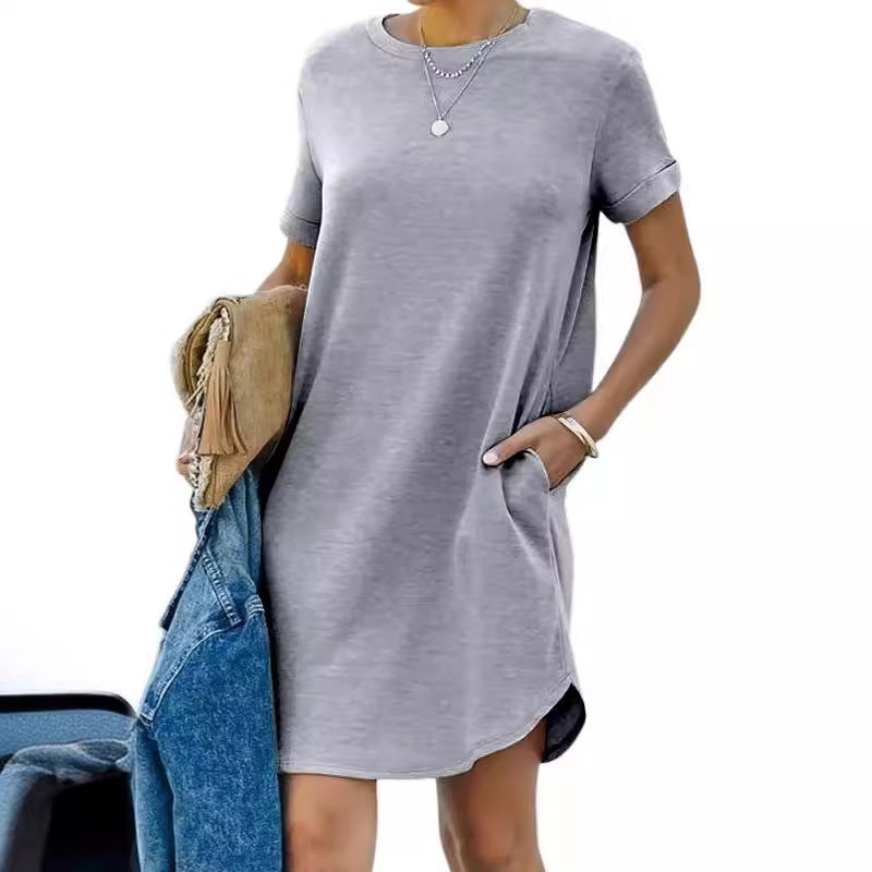 Damen Casual Kleid mit praktischen Taschen Heidi-Mode