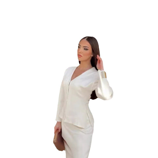 Damen Blazer und Rock Set mit elegantem Schnitt und modischem Design Heidi-Mode