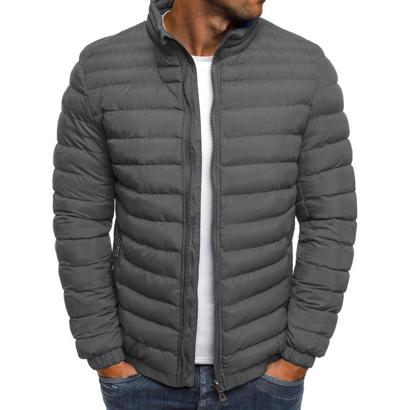Herren Leichte Steppjacke mit hohem Kragen und elastischen Bündchen Heidi-Mode