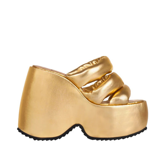 Femme High-Platform Slide Sandalen mit skulpturalem Design Heidi-Mode