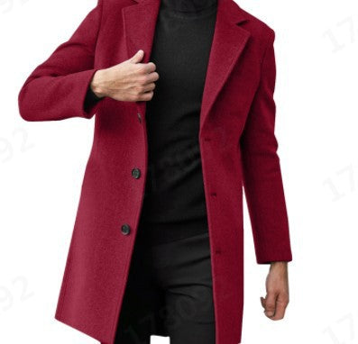 Herren Eleganter Wollmantel mit modernem Schnitt und warmer Innenausstattung Heidi-Mode