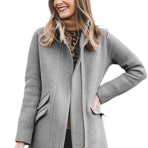 Damen modischer Wollmantel mit asymmetrischem Schnitt Heidi-Mode