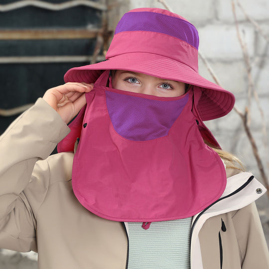 Heidi Mode | Vollabdeckung Gesicht Sonnenschutz Maske im Freien UV Eimer Hut