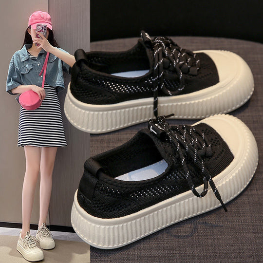 Damen Sportliche Sneaker mit atmungsaktivem Mesh-Obermaterial und rutschfester Sohle Heidi-Mode