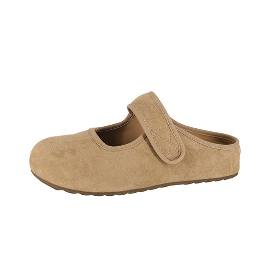 Damen bequeme Hausschuhe mit verstellbarem Riemen und weichem Innenfutter Heidi-Mode