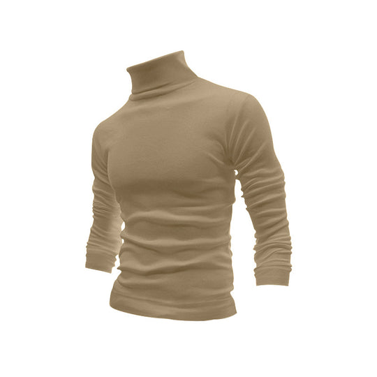 Herren eleganter Rollkragenpullover aus hochwertigem Baumwollmix Heidi-Mode