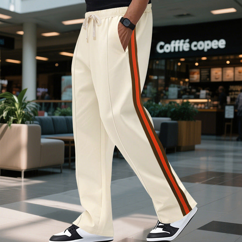 Herren Baumwoll-Cargo-Hose mit elastischem Bund und seitlichen Taschen Heidi-Mode