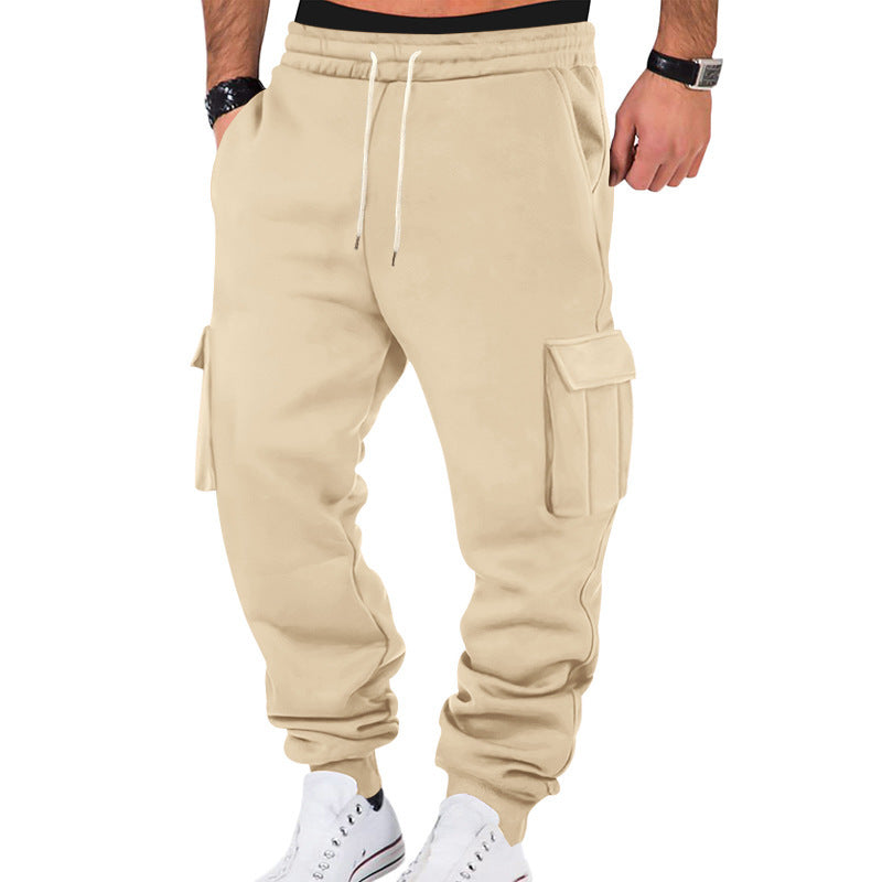 Herren Sportliche Cargo-Hose mit verstellbarem Bund und praktischen Seitentaschen Heidi-Mode